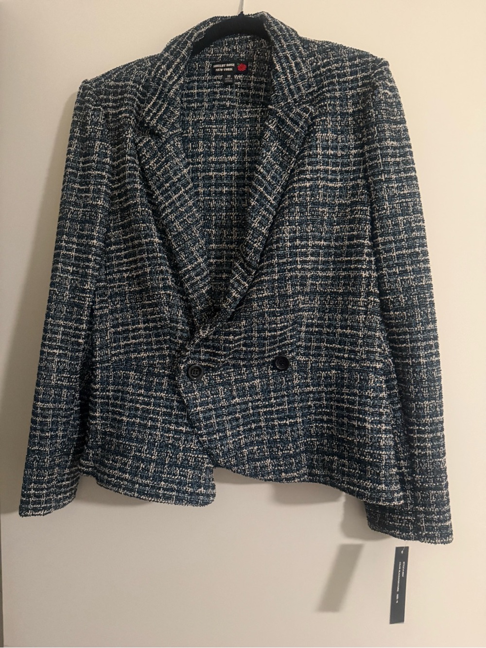 Tweed Double-Breasted Women's Blazer and Skirt